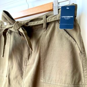 Olive Denim Skirt